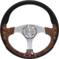Pursuit Steering Wheel - 14" Burled on Black (27226-B23)